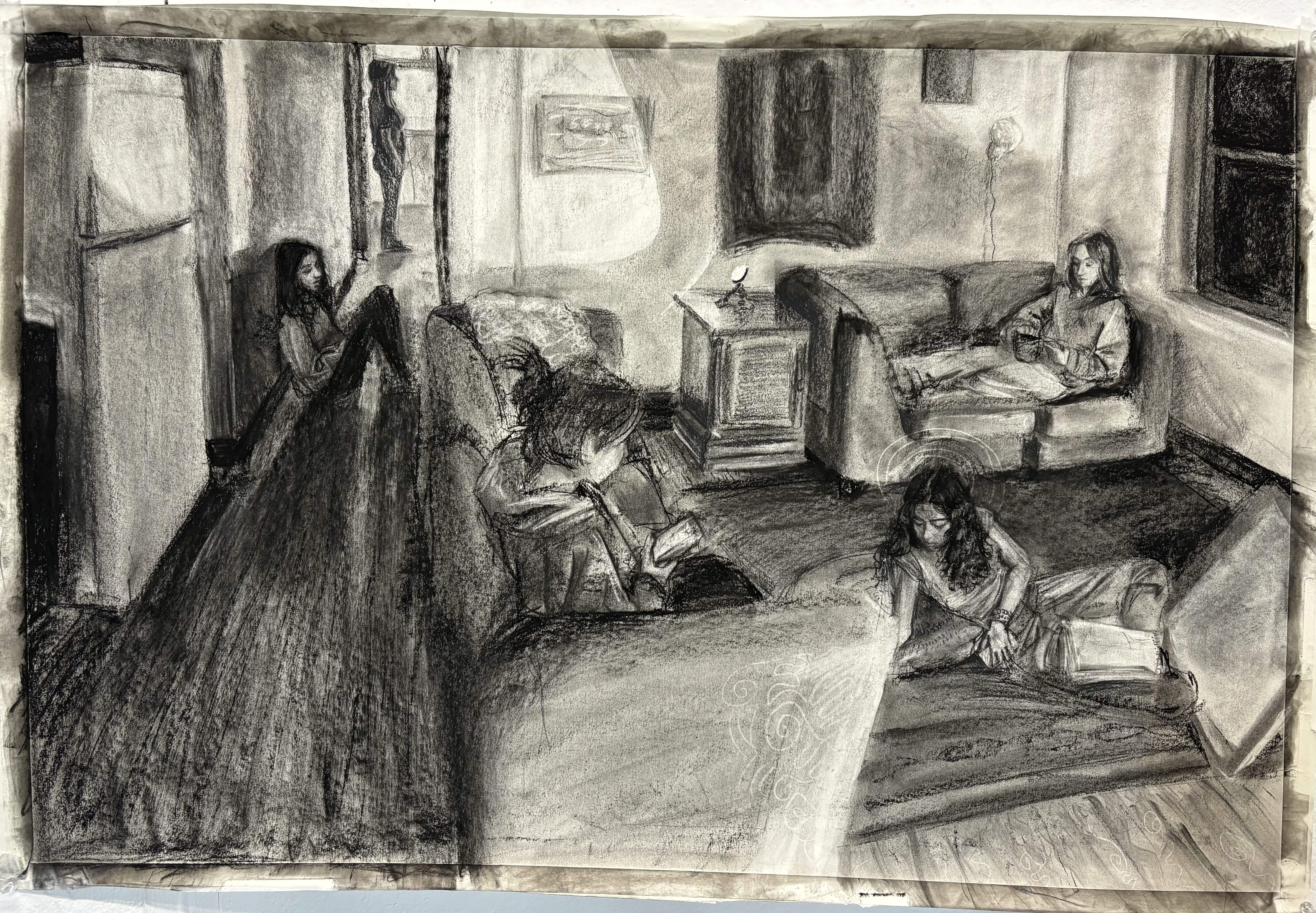 Quick value study for large painting