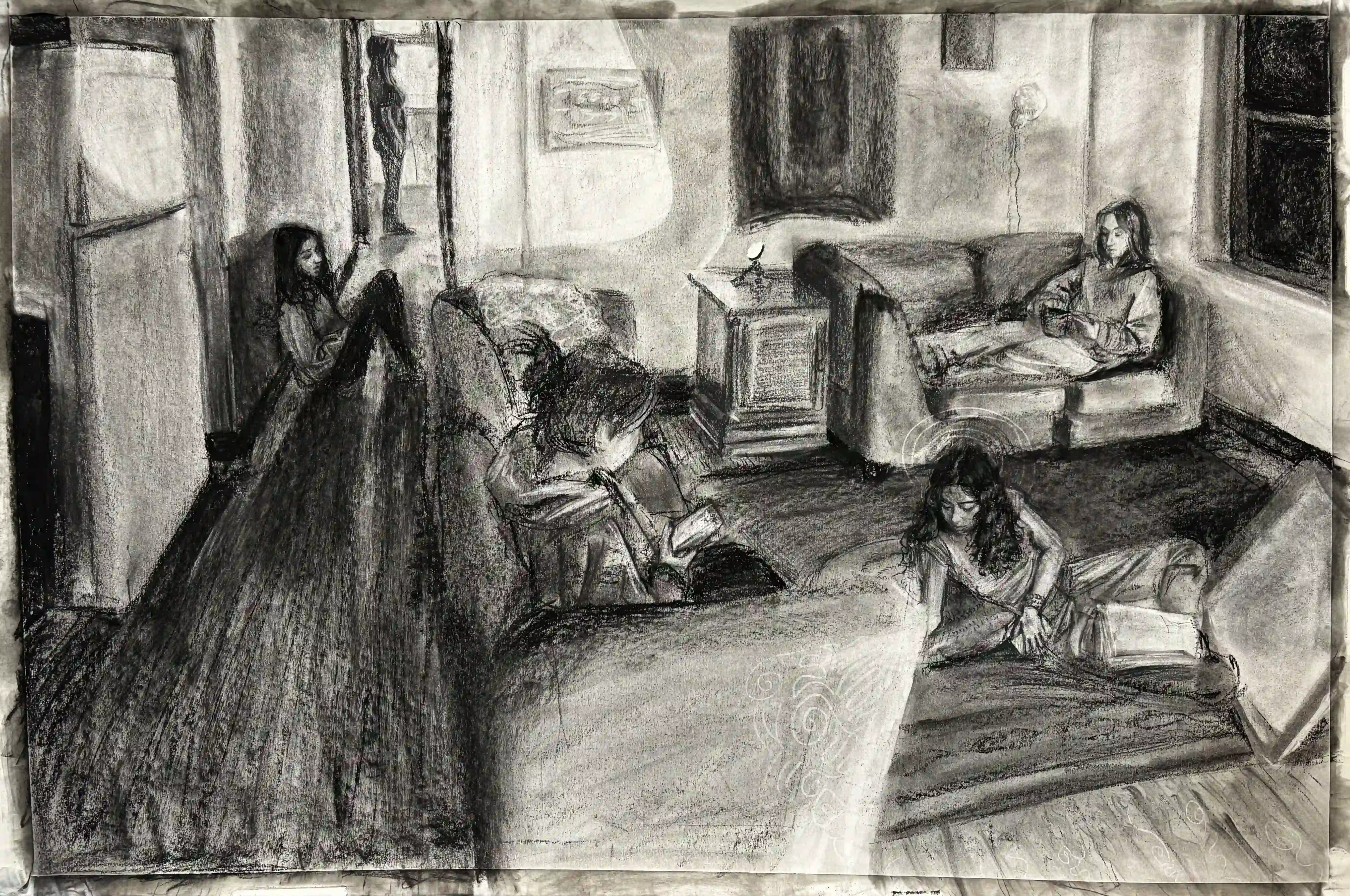 Quick value study for large painting