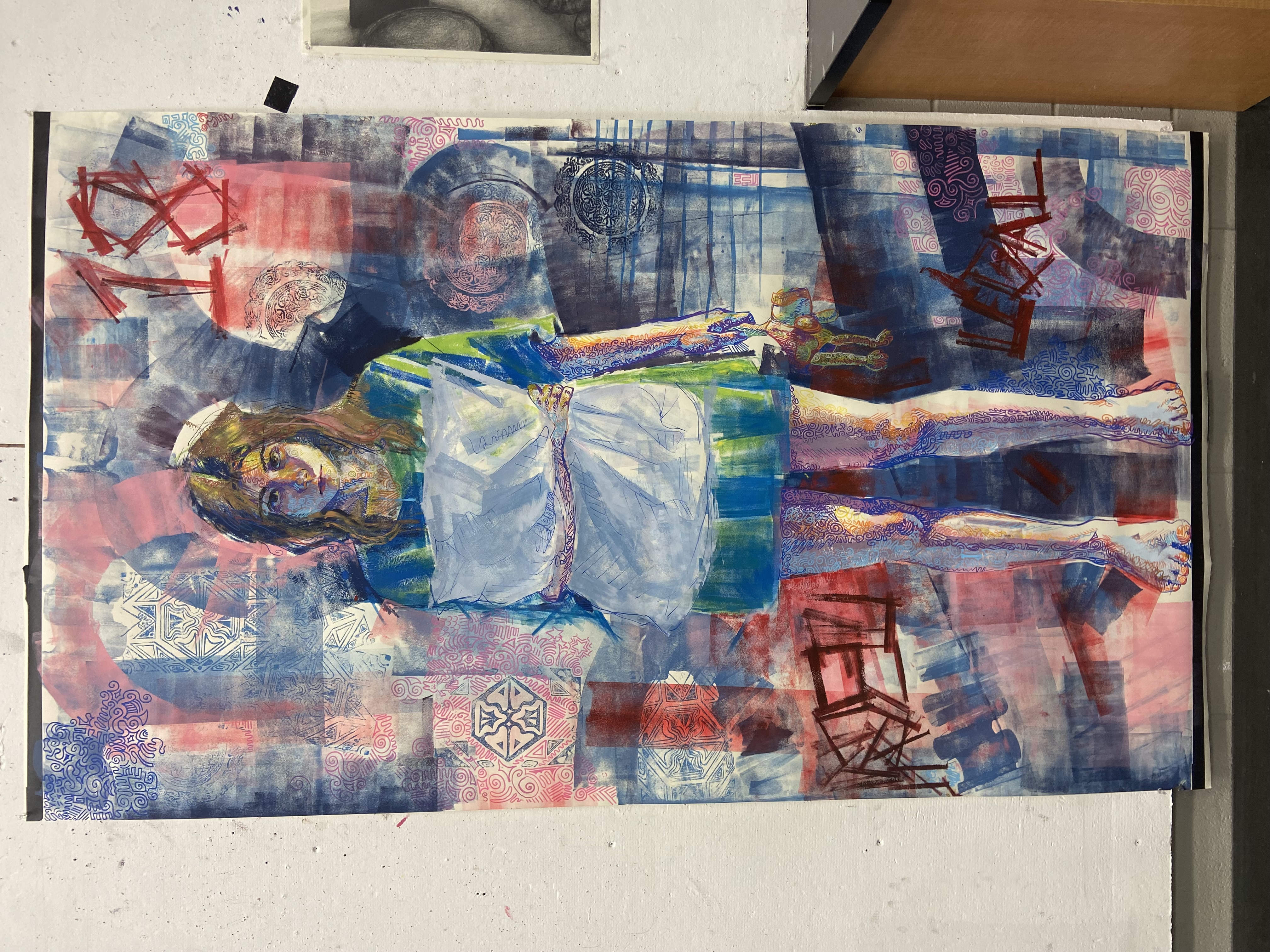 185 x 122 cm, Acrylic on Paper