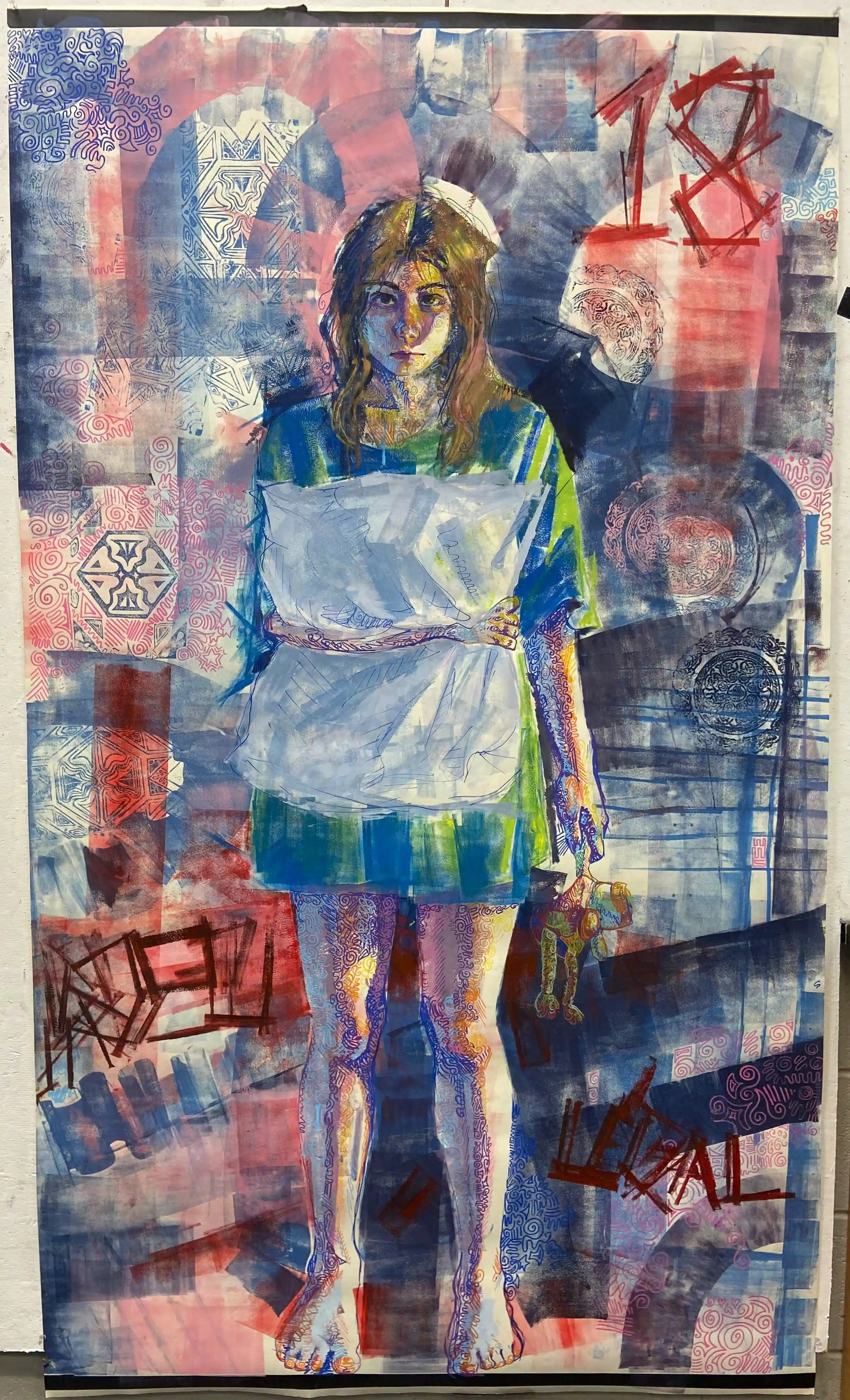 185 x 122 cm, Acrylic on Paper